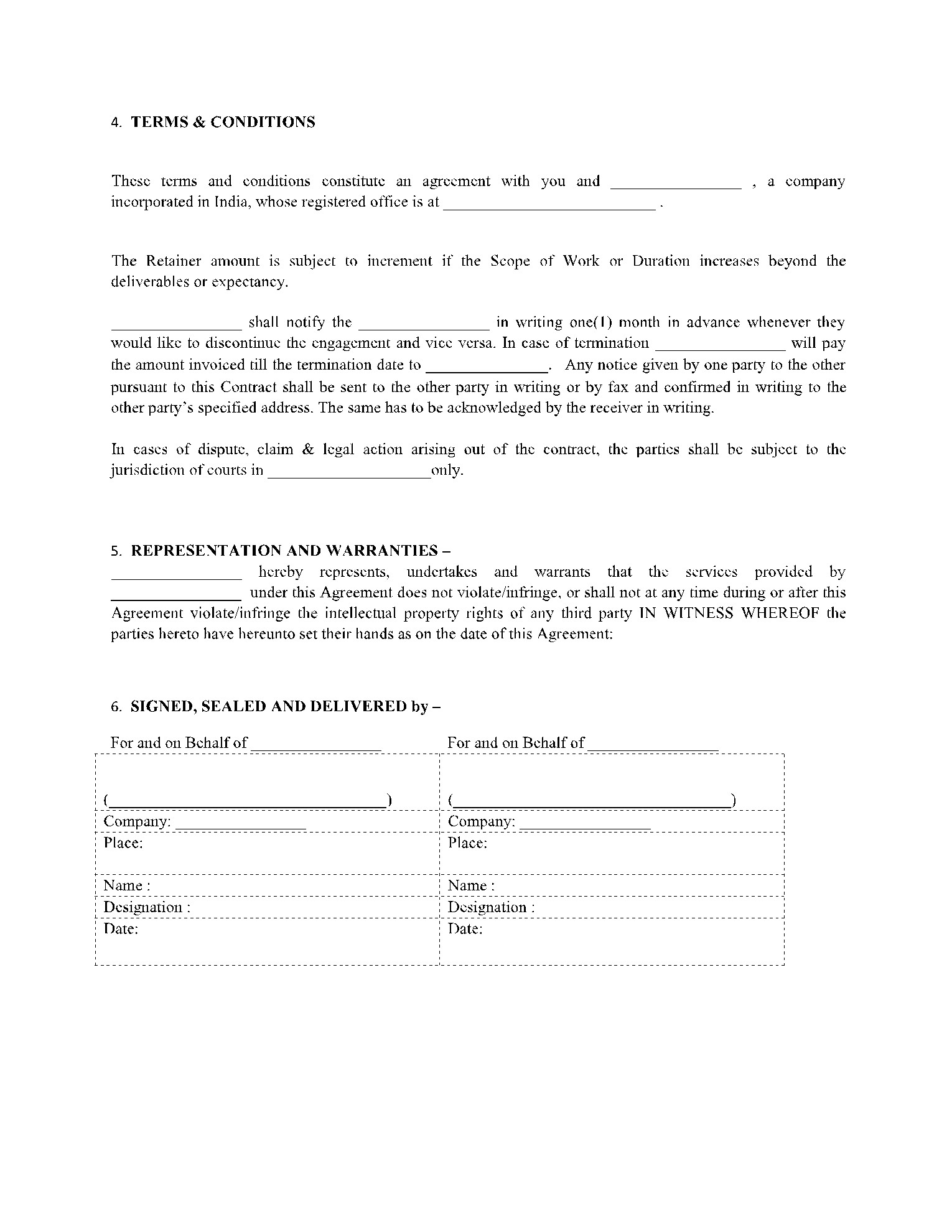 sample influencer agreement template sample influencer agreement template