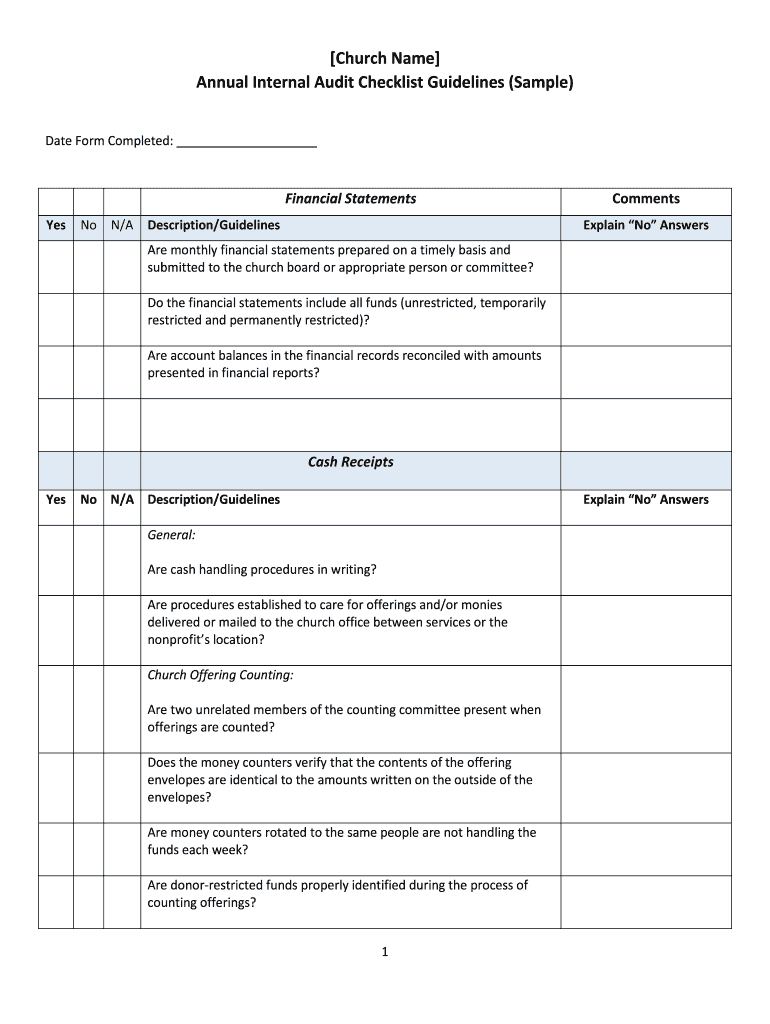 sample internal audit checklist template sample internal audit checklist template