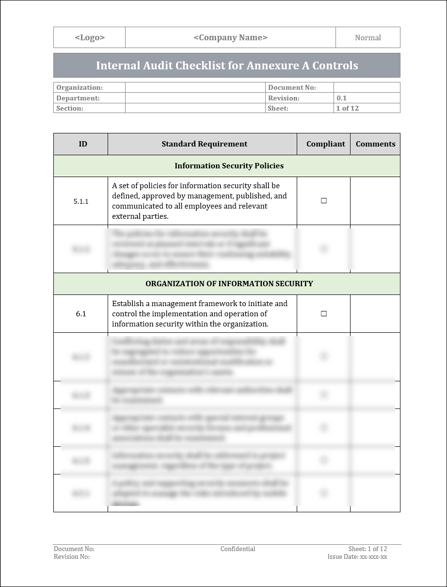 sample audit checklist template sample audit checklist template
