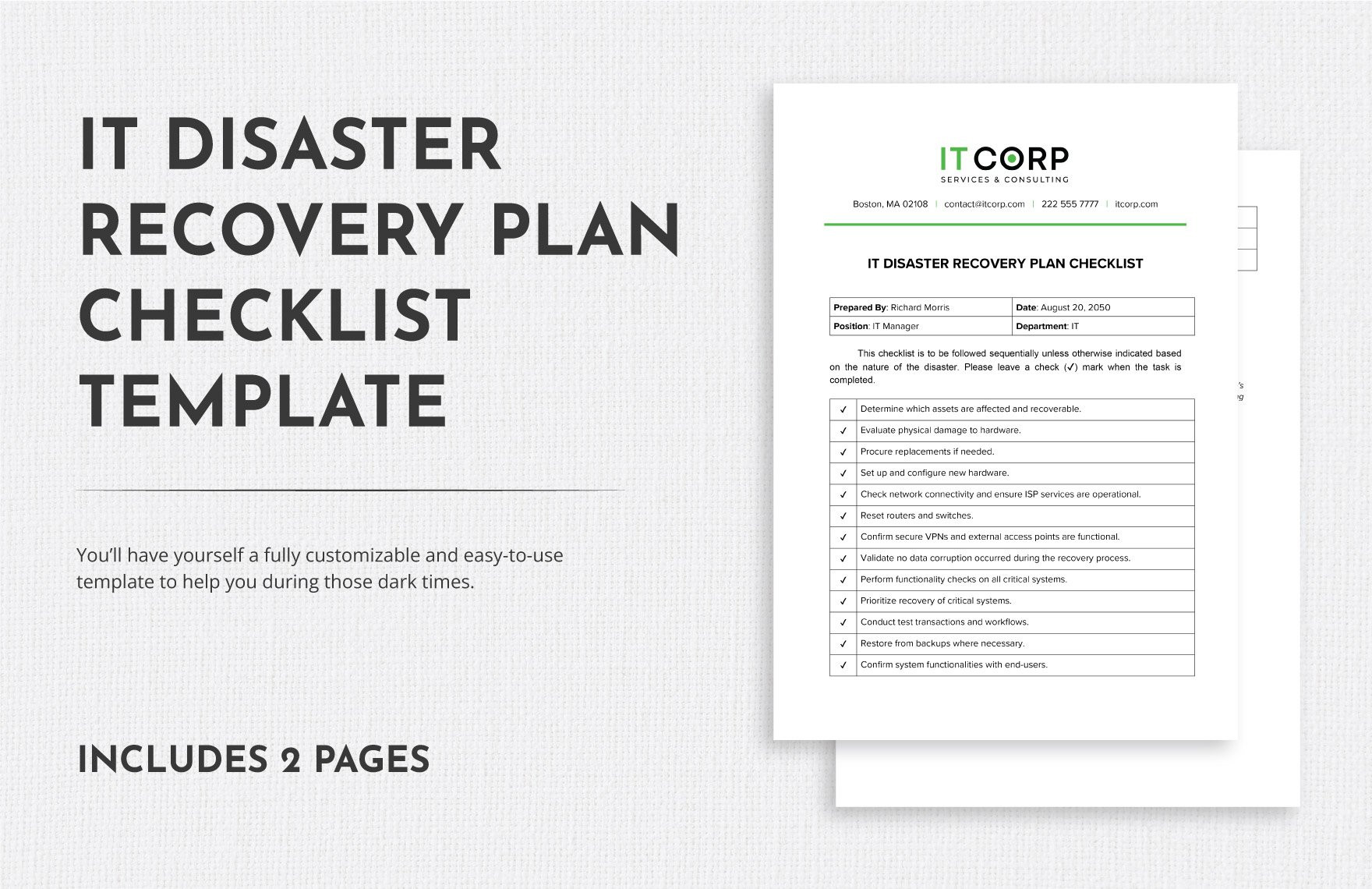 sample disaster recovery checklist template sample disaster recovery checklist template