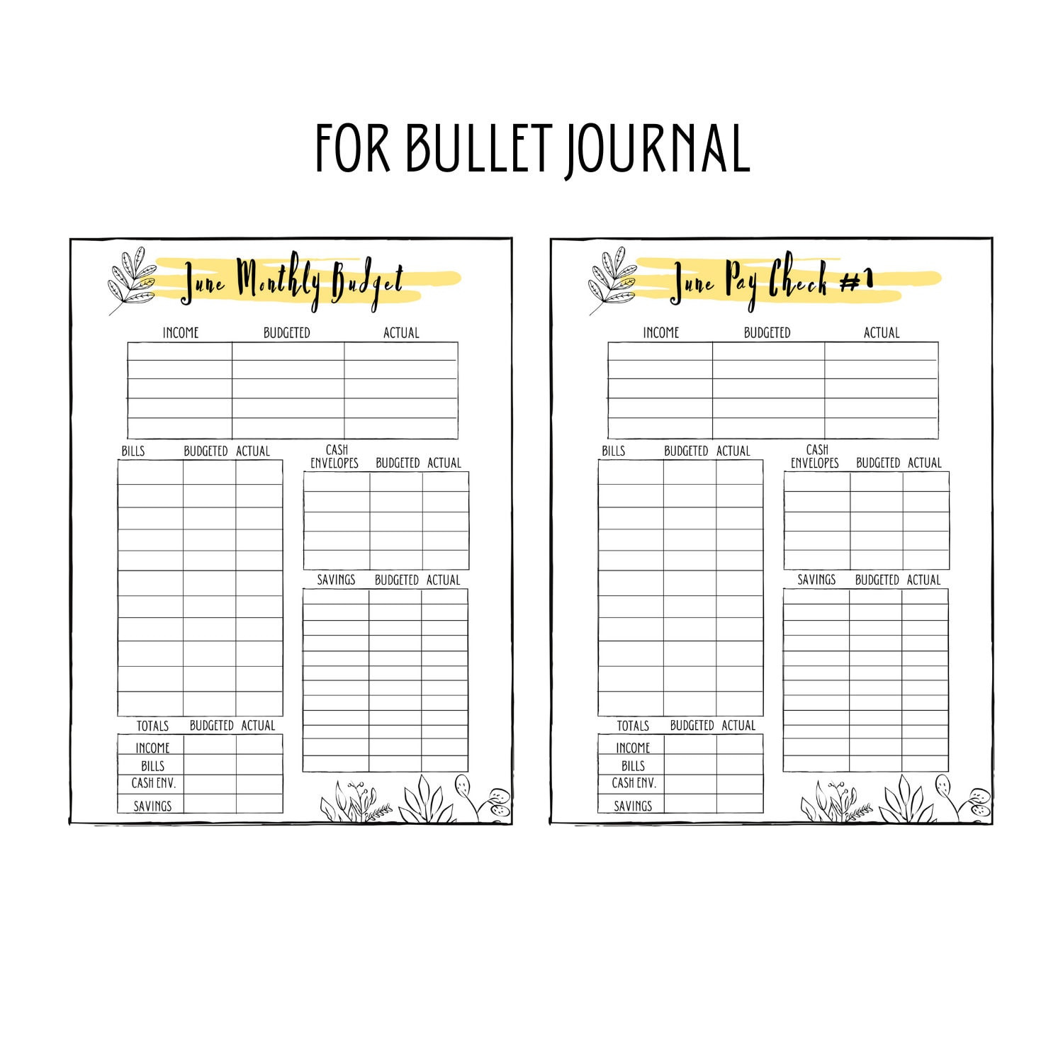sample bullet journal budget template sample bullet journal budget template