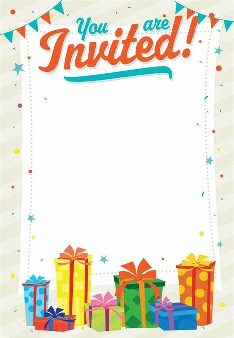 kids birthday invitation template