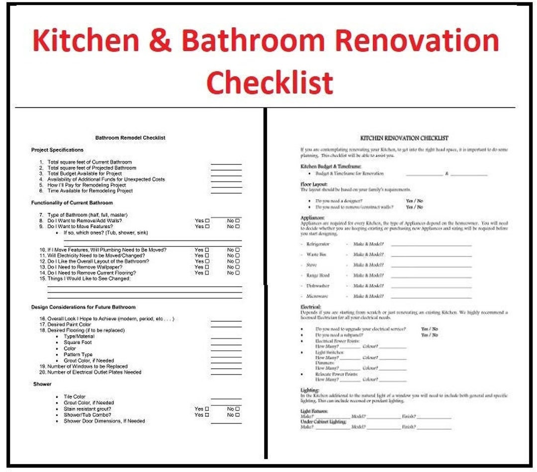 sample bathroom remodel checklist template sample bathroom remodel checklist template