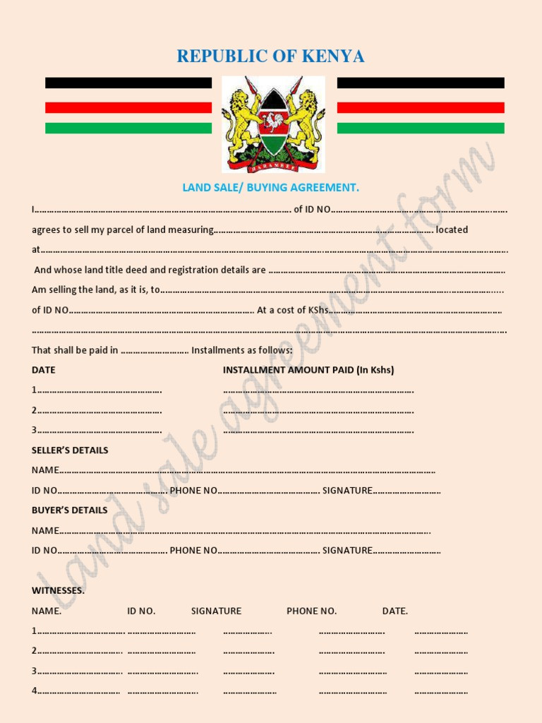 sample land purchase agreement template sample land purchase agreement template