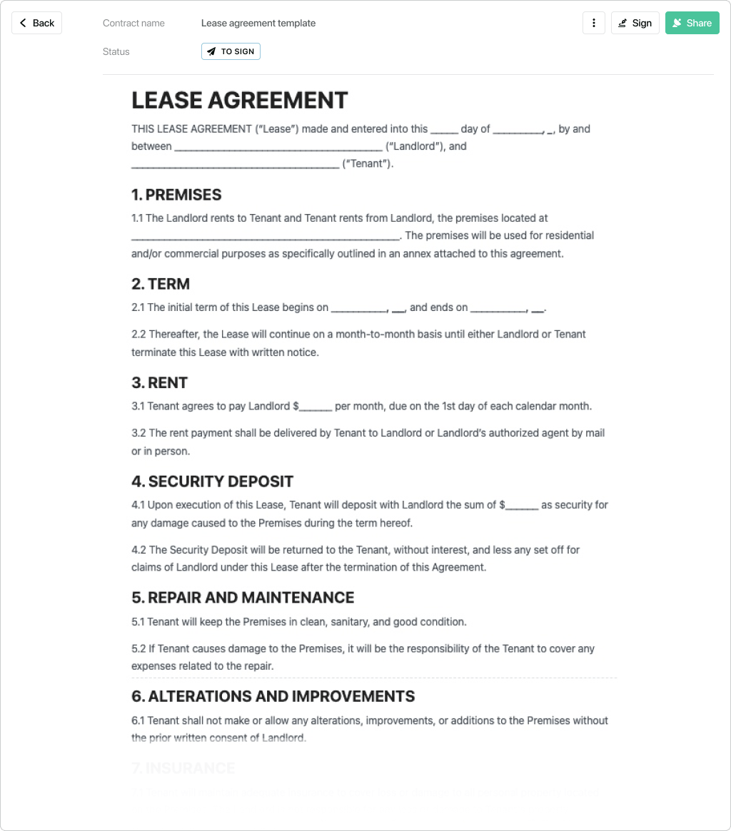 sample Tenant Agreement Template sample Tenant Agreement Template