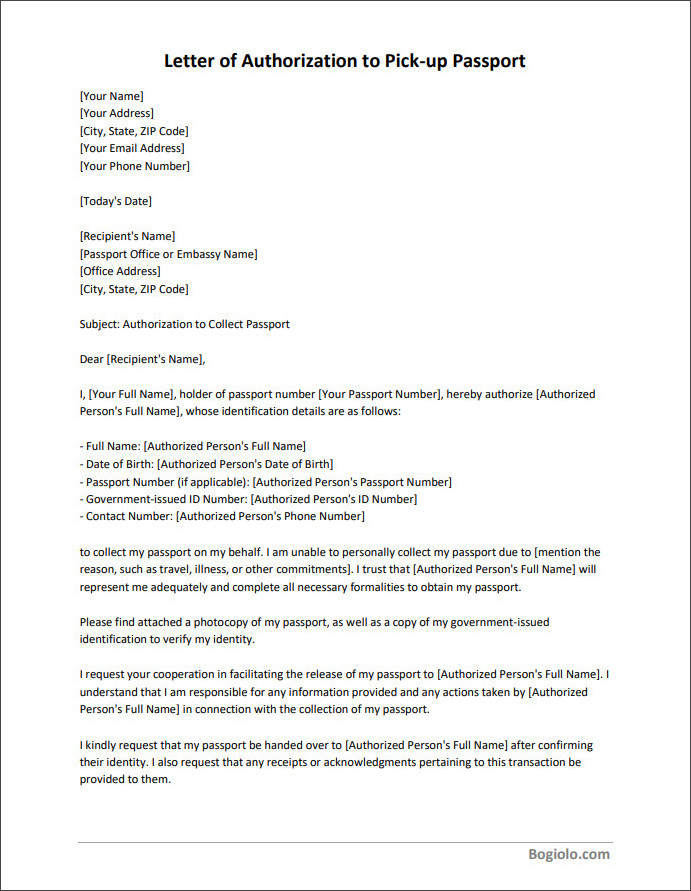 letter of authorization template to pick up passport Demonstration of crafting tailored content by utilizing a letter of authorization to pick up a passport