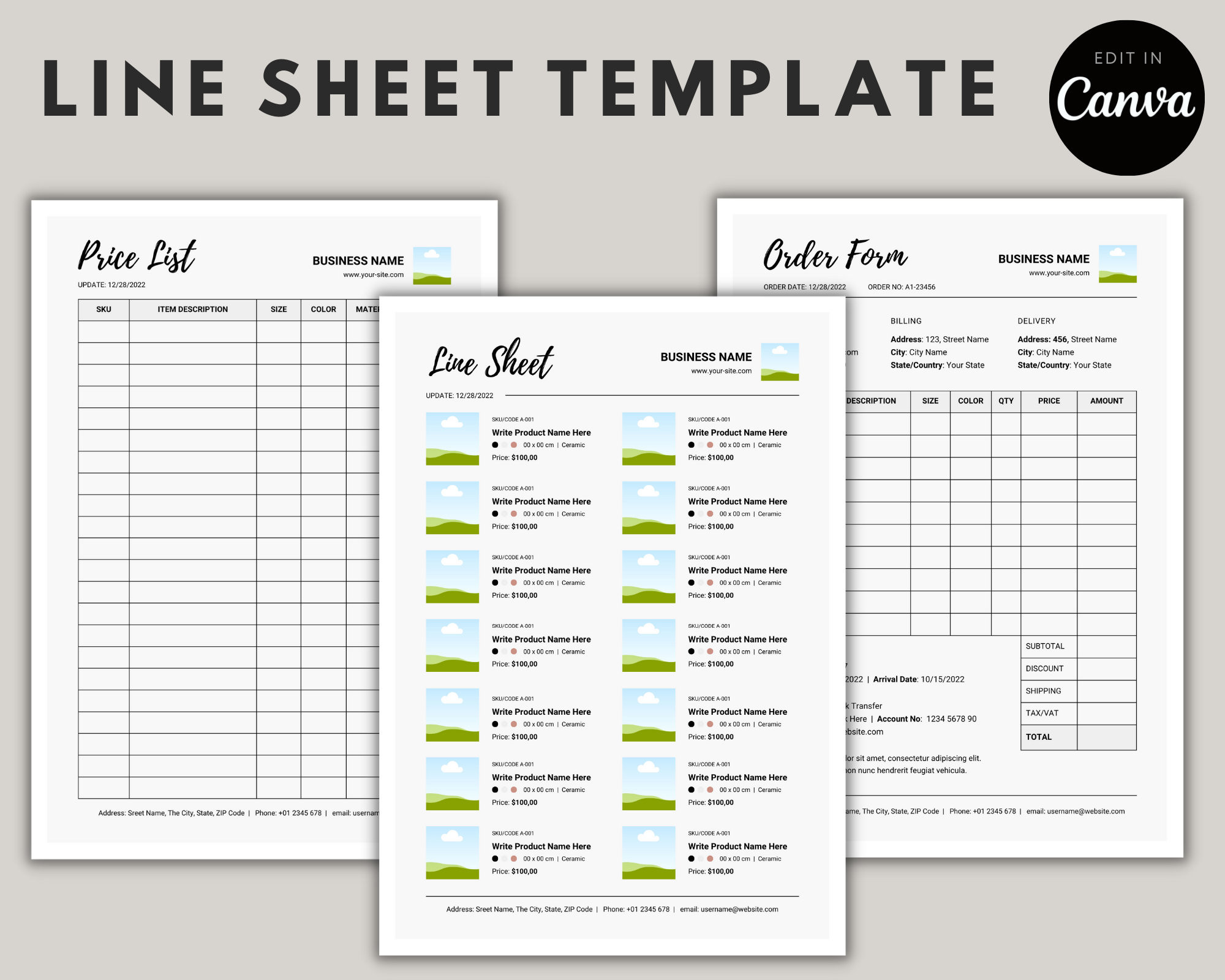 sample Wholesale Price List Template sample Wholesale Price List Template