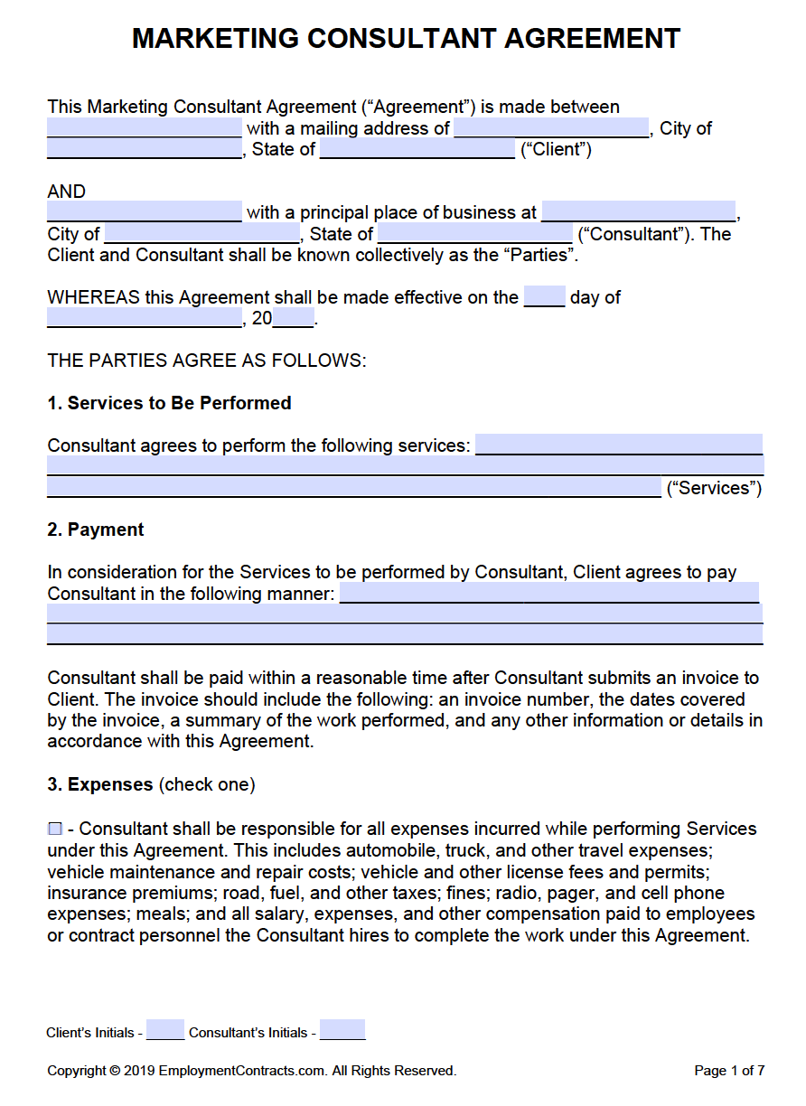 sample marketing agreement template sample marketing agreement template
