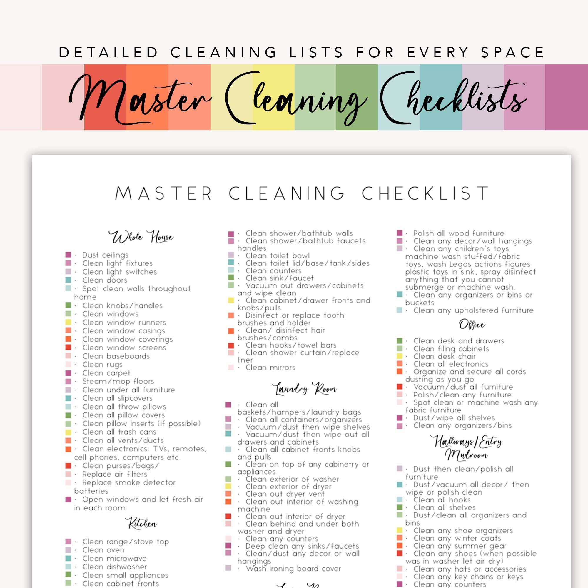 Master Cleaning Checklist- Cleaning Checklist Printable, Home Cleaning Schedule, Weekly Cleaning, Cleaning Planner, Monthly Cleaning List, Master Cleaning Checklist- Cleaning Checklist Printable, Home Cleaning Schedule, Weekly Cleaning, Cleaning Planner, Monthly Cleaning List,