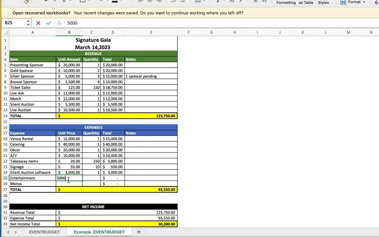 sample golf tournament budget template sample golf tournament budget template