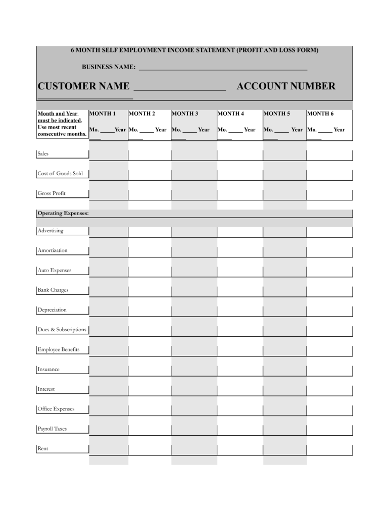sample monthly profit and loss template sample monthly profit and loss template