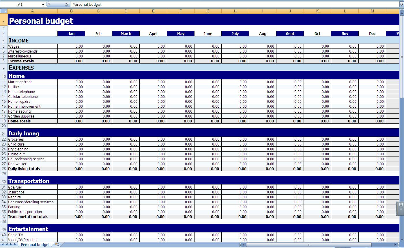 sample household yearly budget template sample household yearly budget template
