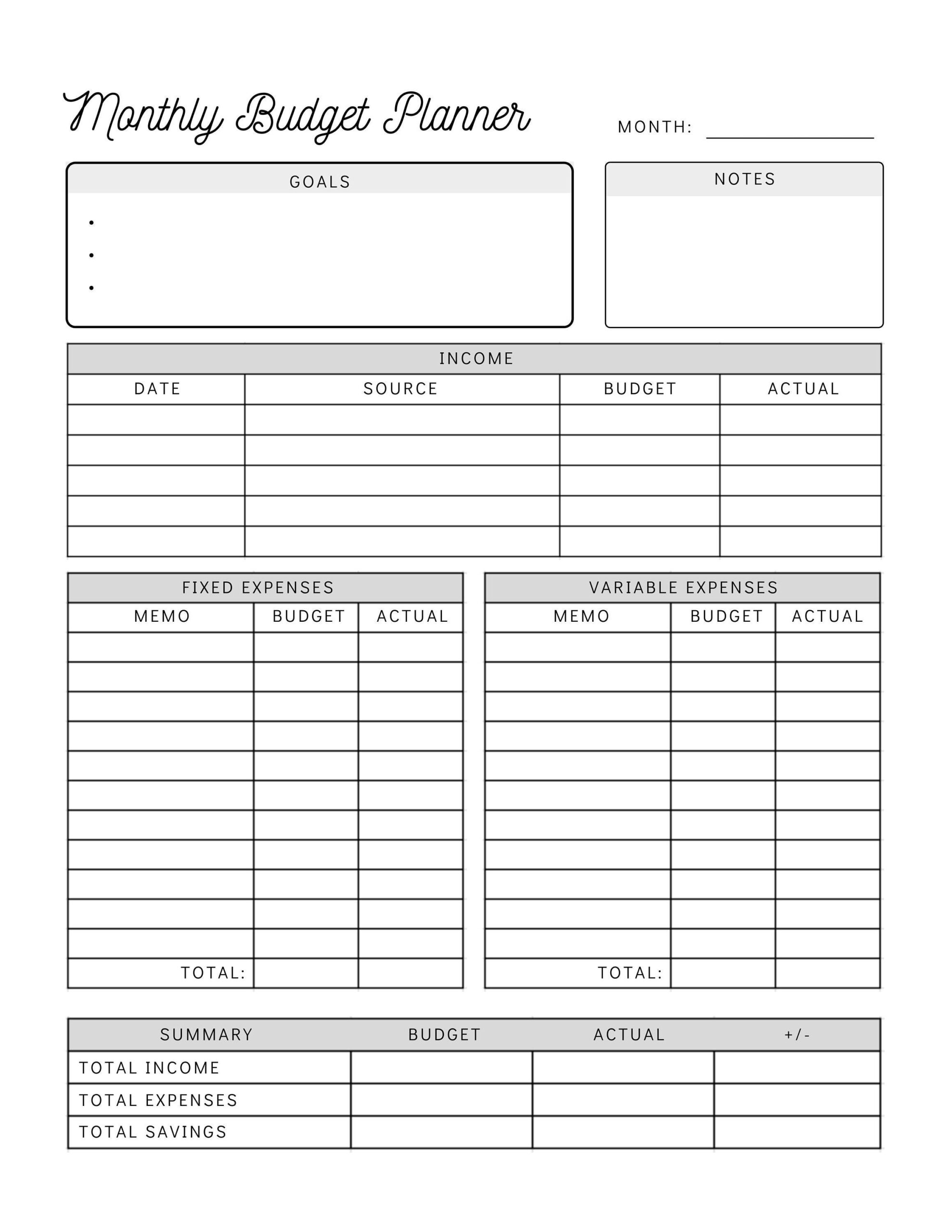 sample blank budget template sample blank budget template