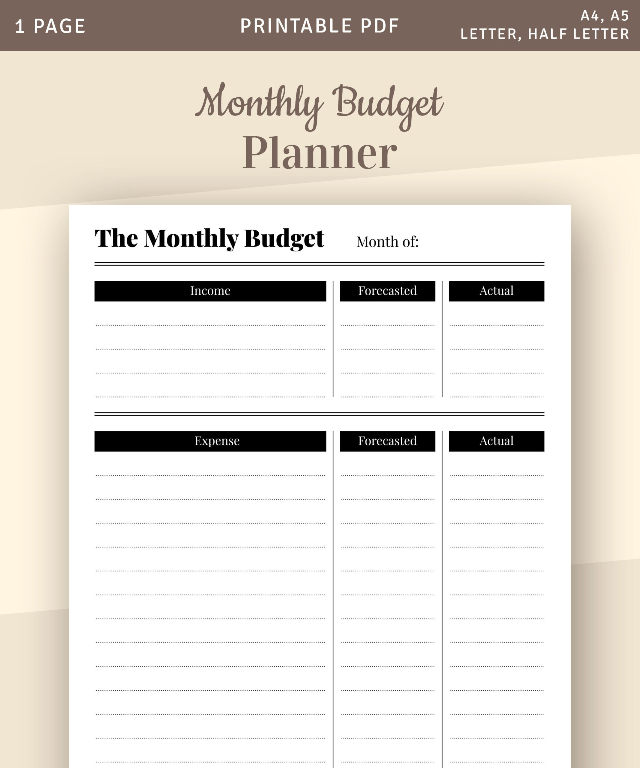 sample single person monthly budget template sample single person monthly budget template