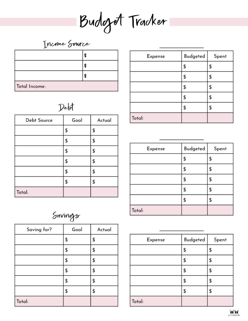 sample cute monthly budget template sample cute monthly budget template