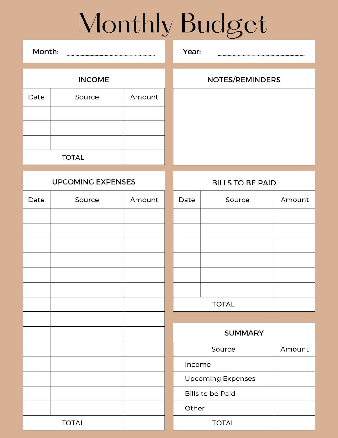 sample single person monthly budget template sample single person monthly budget template