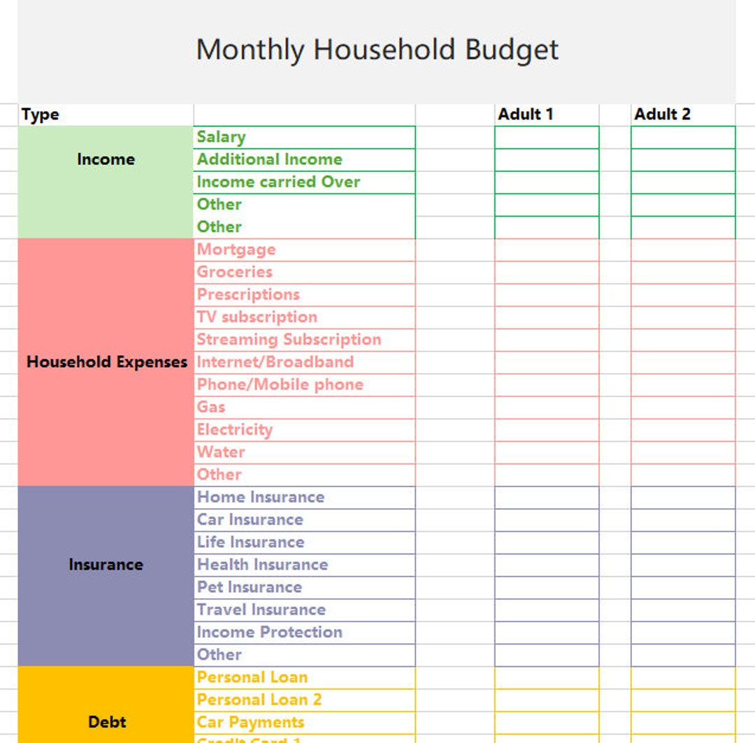 sample simple home budget template sample simple home budget template