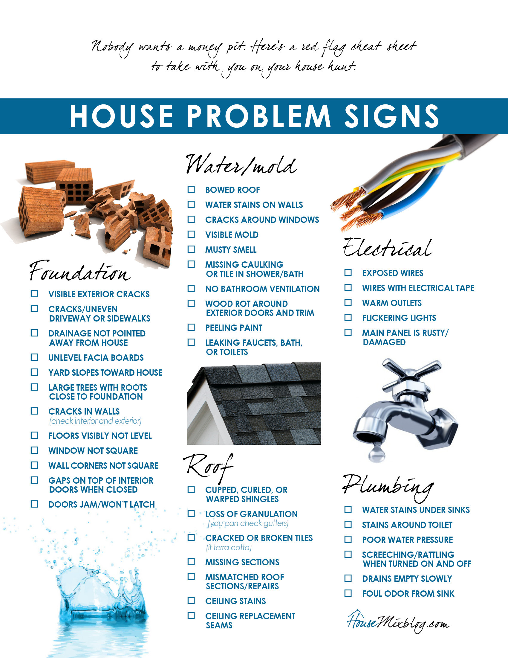 Moving part : Problems to look for when buying a house checklist Moving part : Problems to look for when buying a house checklist