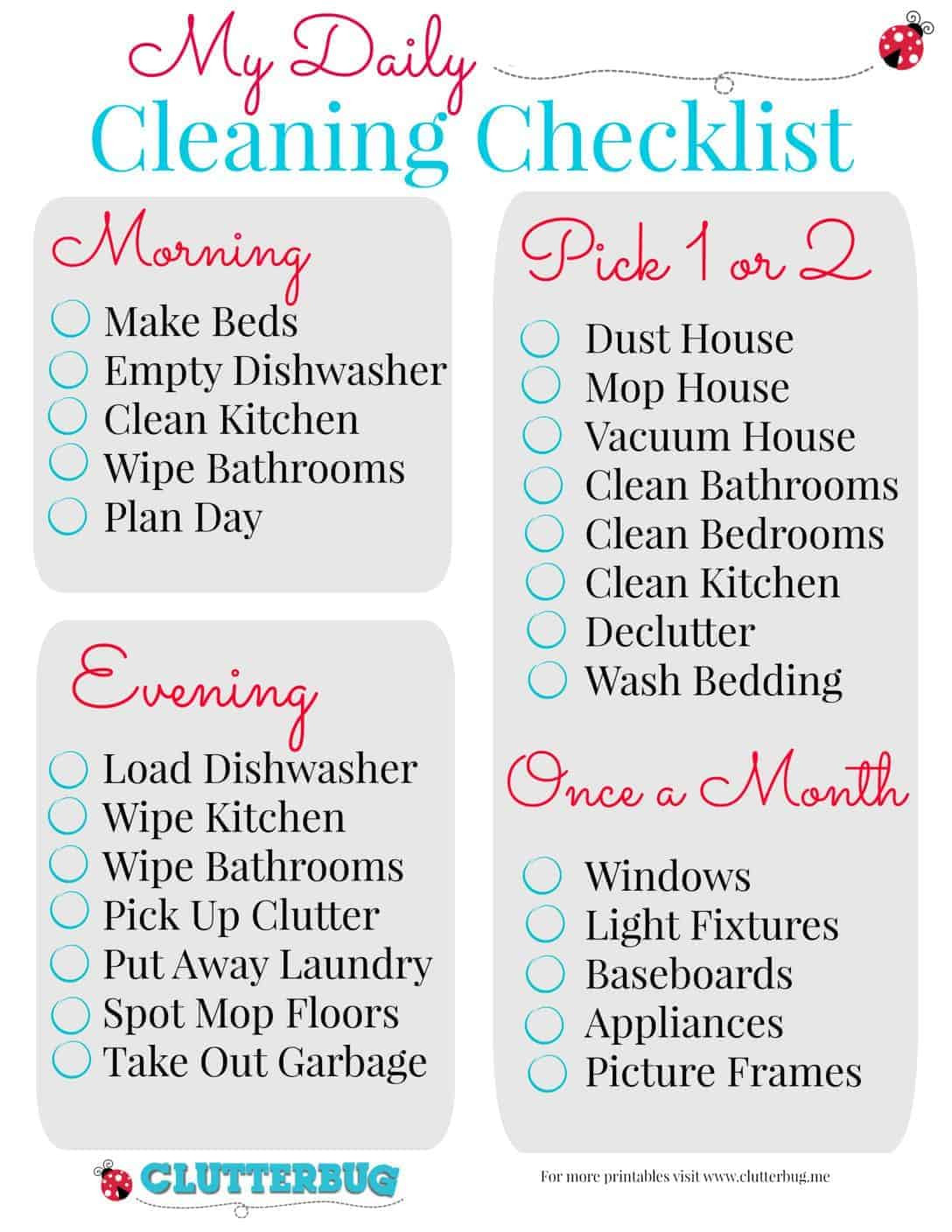 sample cleaning checklist template sample cleaning checklist template
