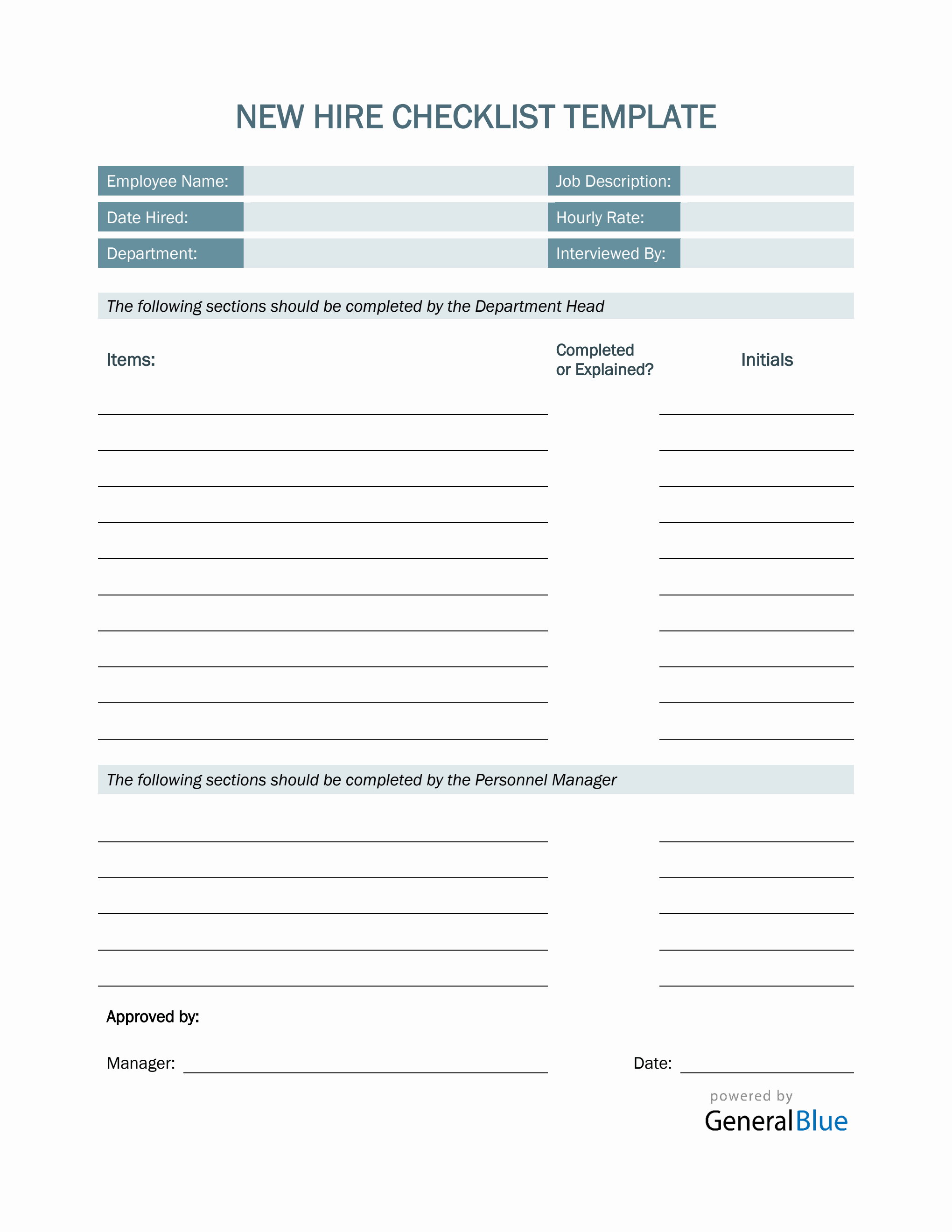 sample new hire employee checklist template sample new hire employee checklist template