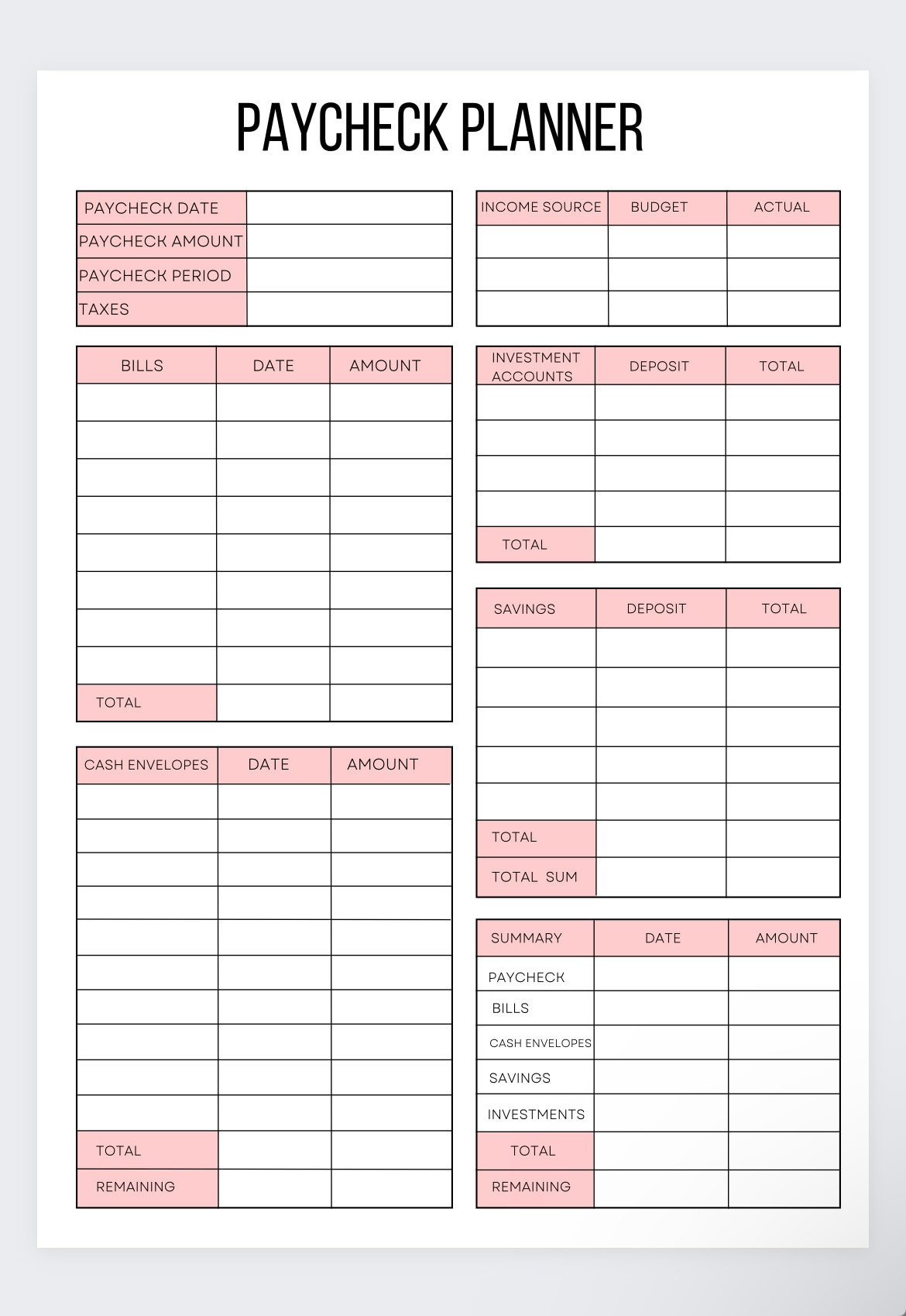 sample paycheck to paycheck budget template sample paycheck to paycheck budget template