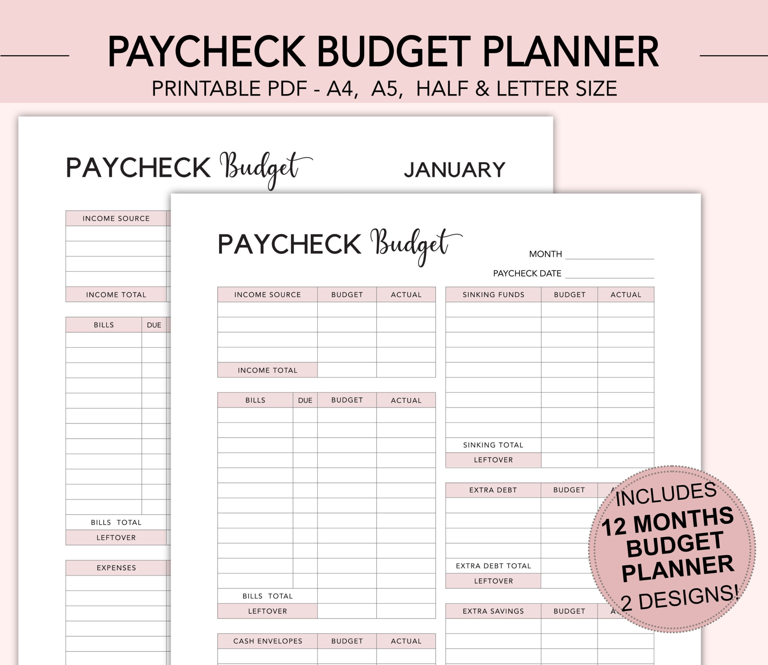 sample paycheck to paycheck budget template sample paycheck to paycheck budget template