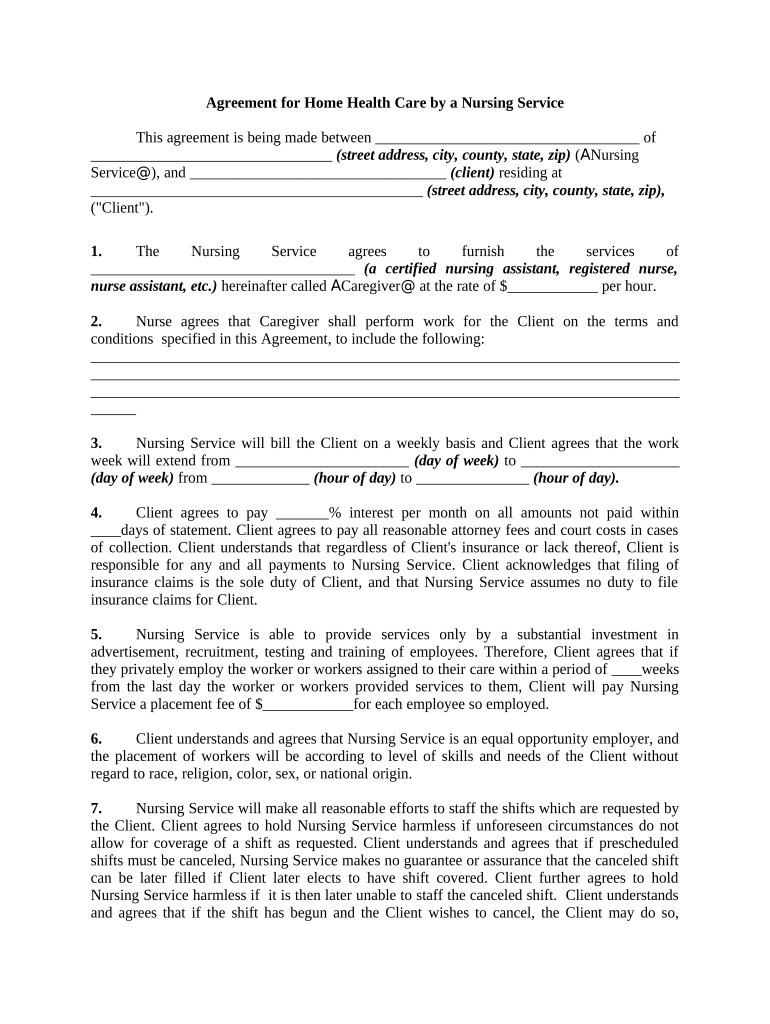 sample caregiver agreement template sample caregiver agreement template