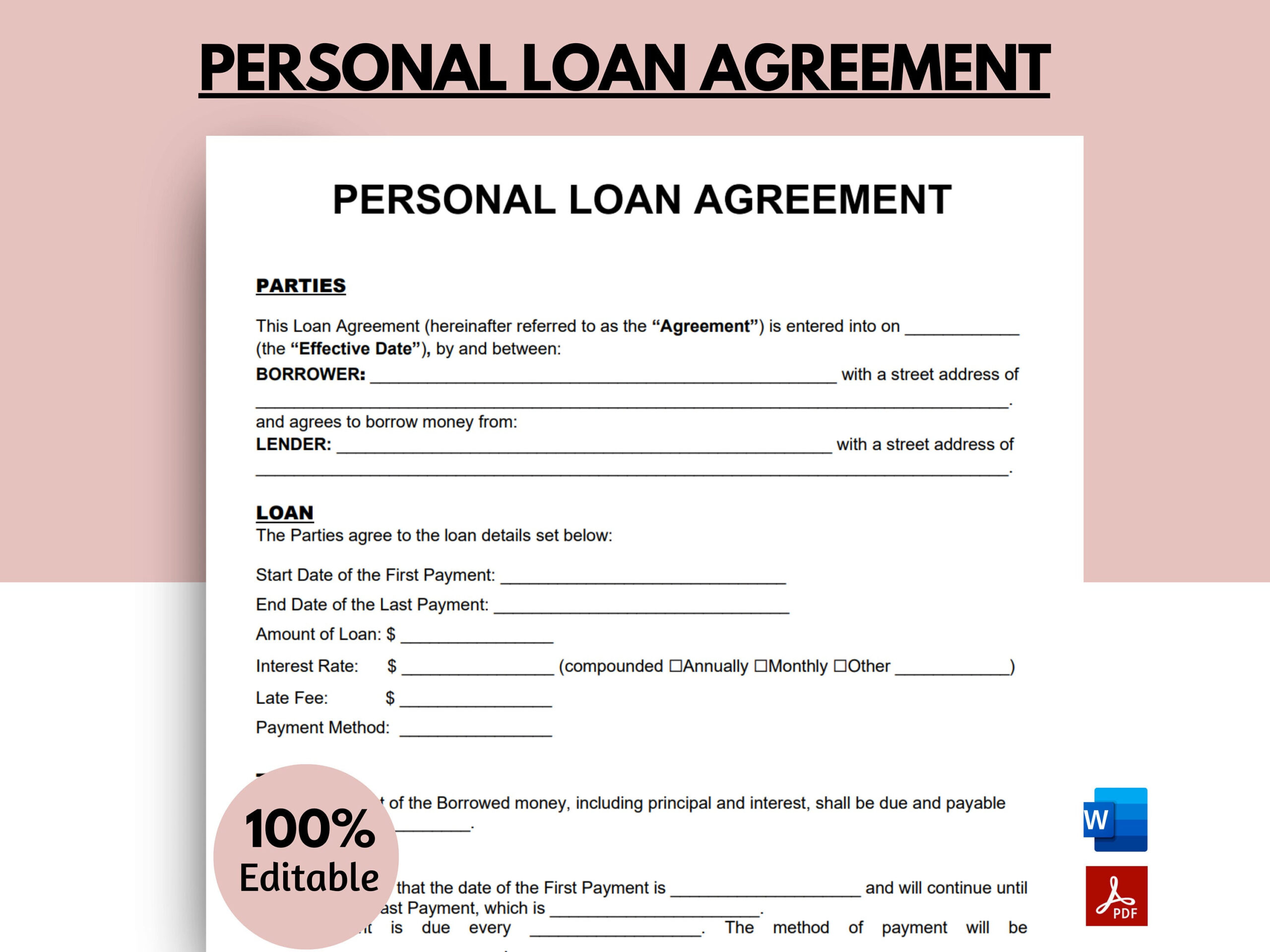 sample loan agreement template sample loan agreement template