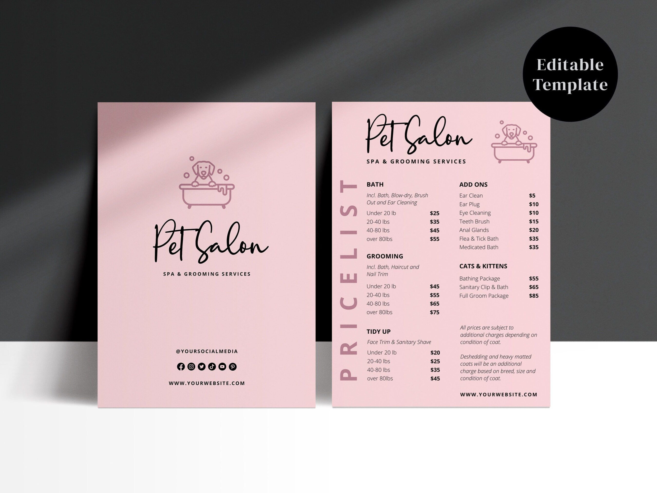 sample Dog Grooming Price List Template sample Dog Grooming Price List Template