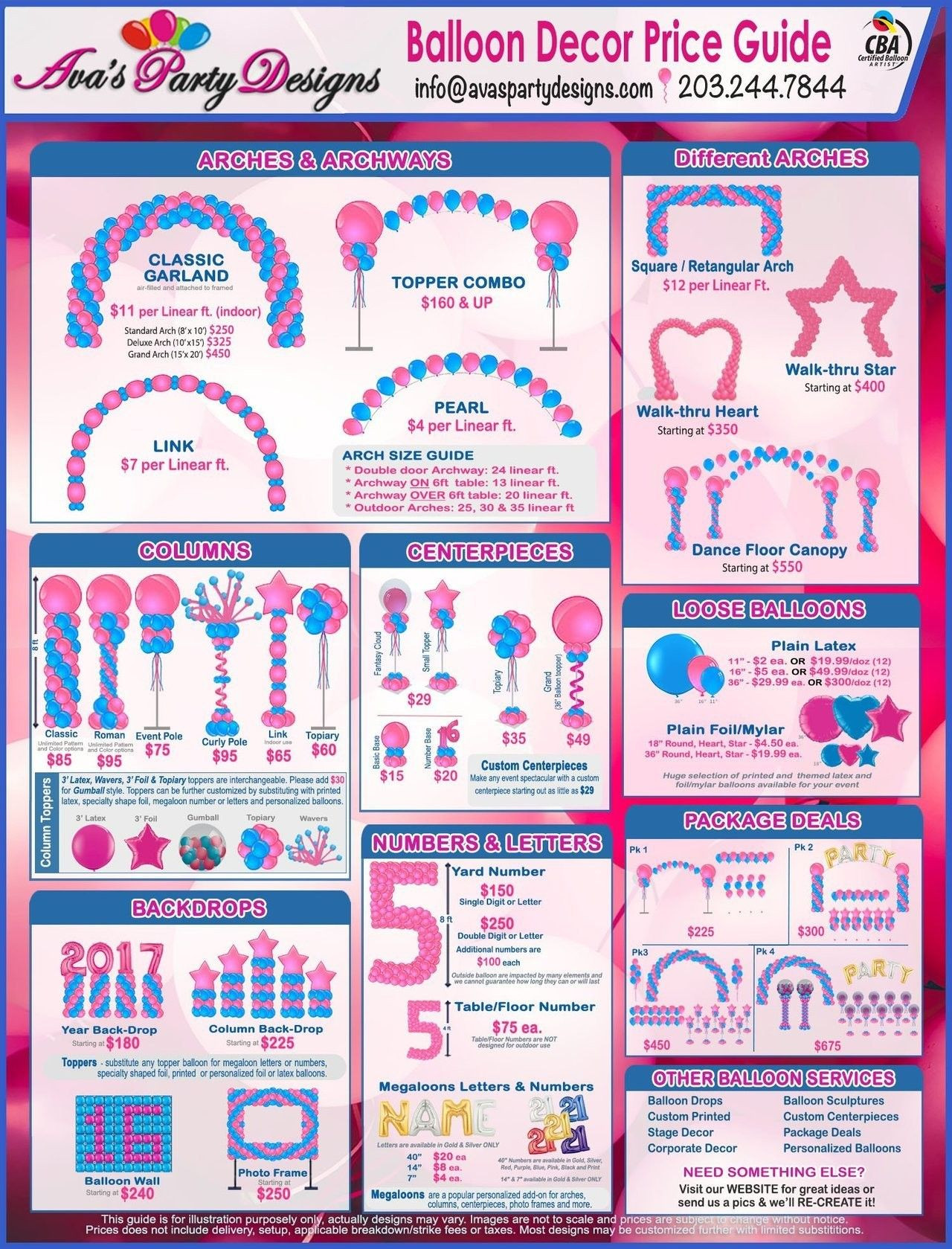 sample Balloon Price List Template sample Balloon Price List Template