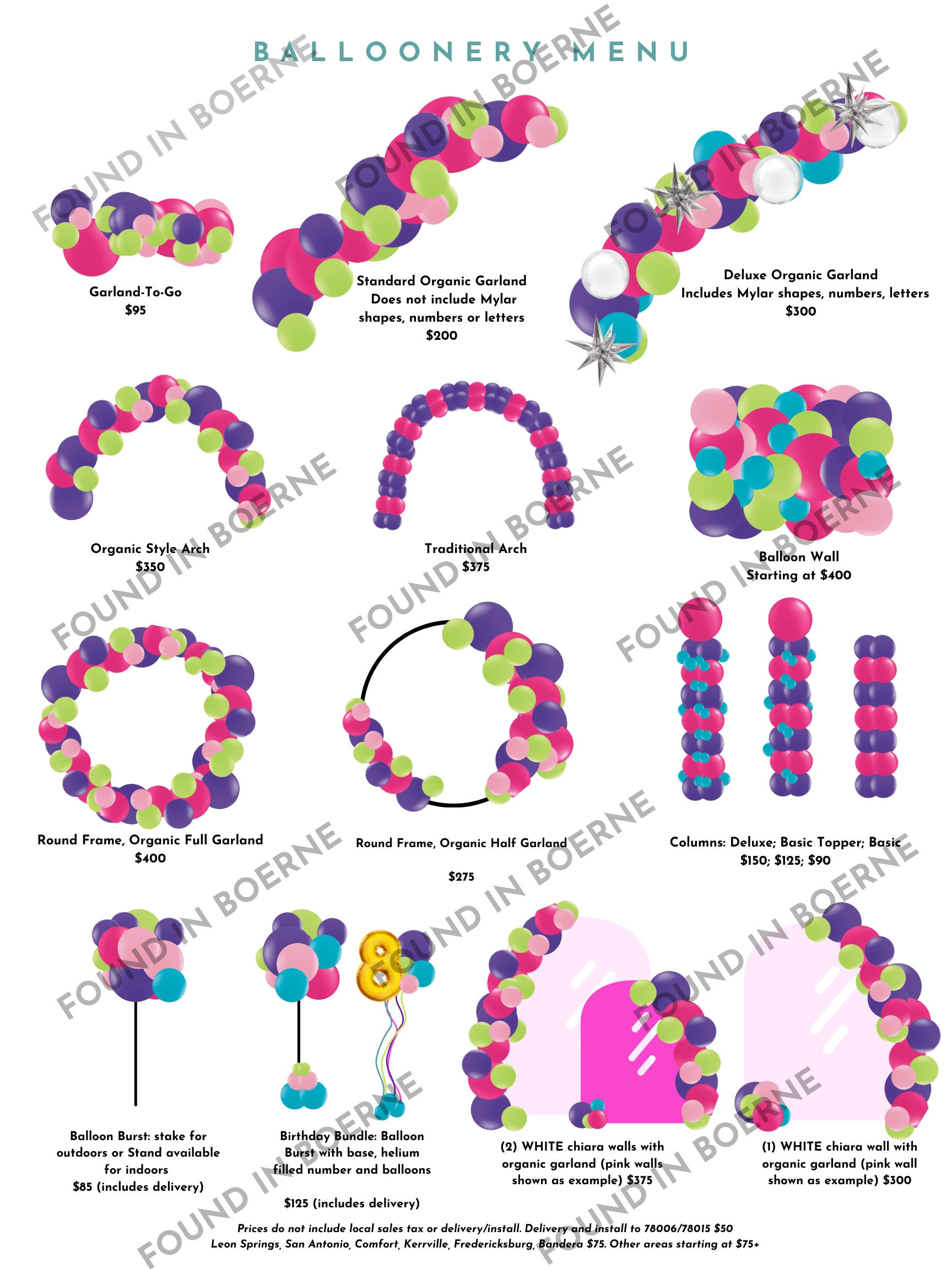 sample Balloon Price List Template sample Balloon Price List Template