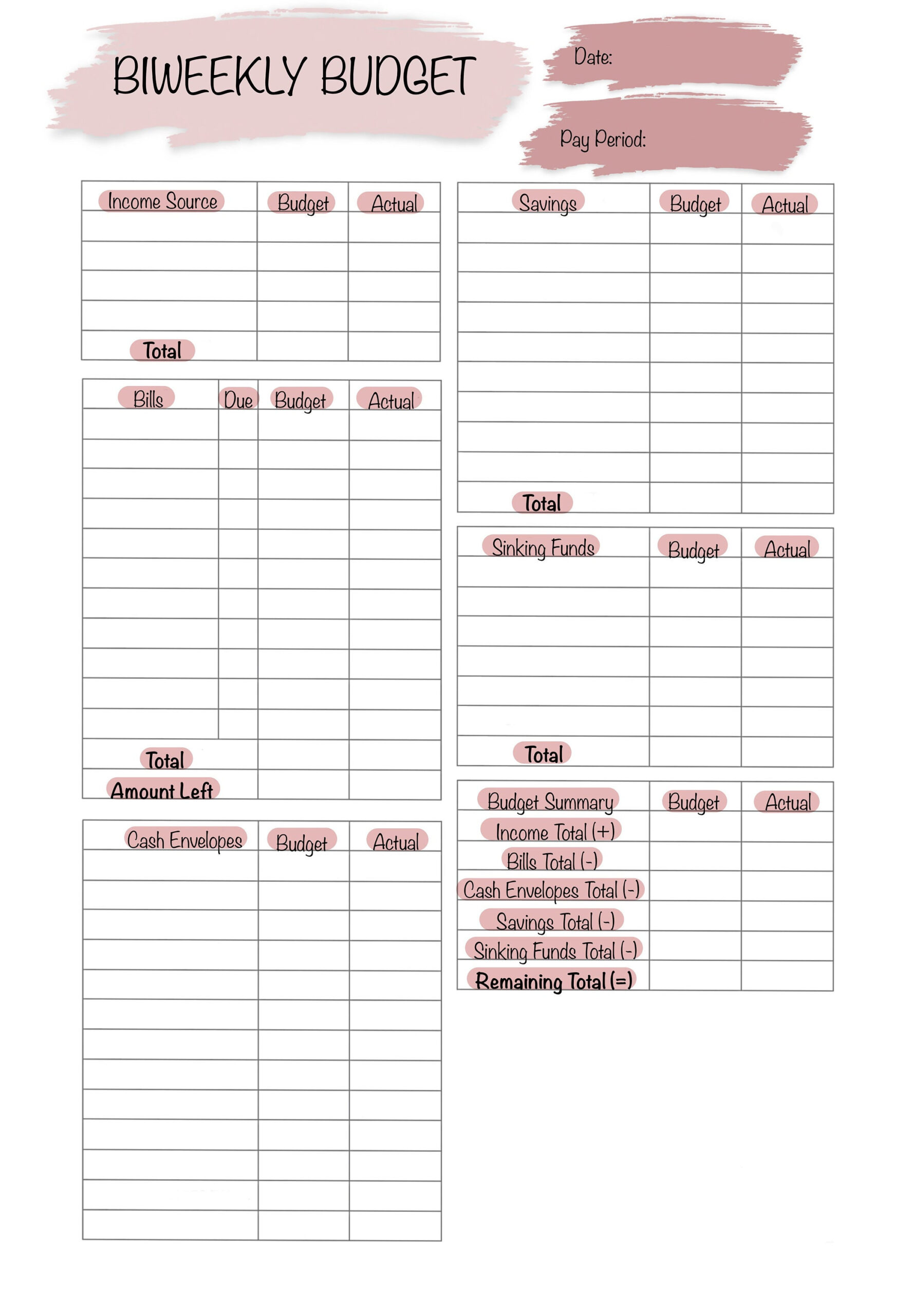 sample cute weekly budget template sample cute weekly budget template