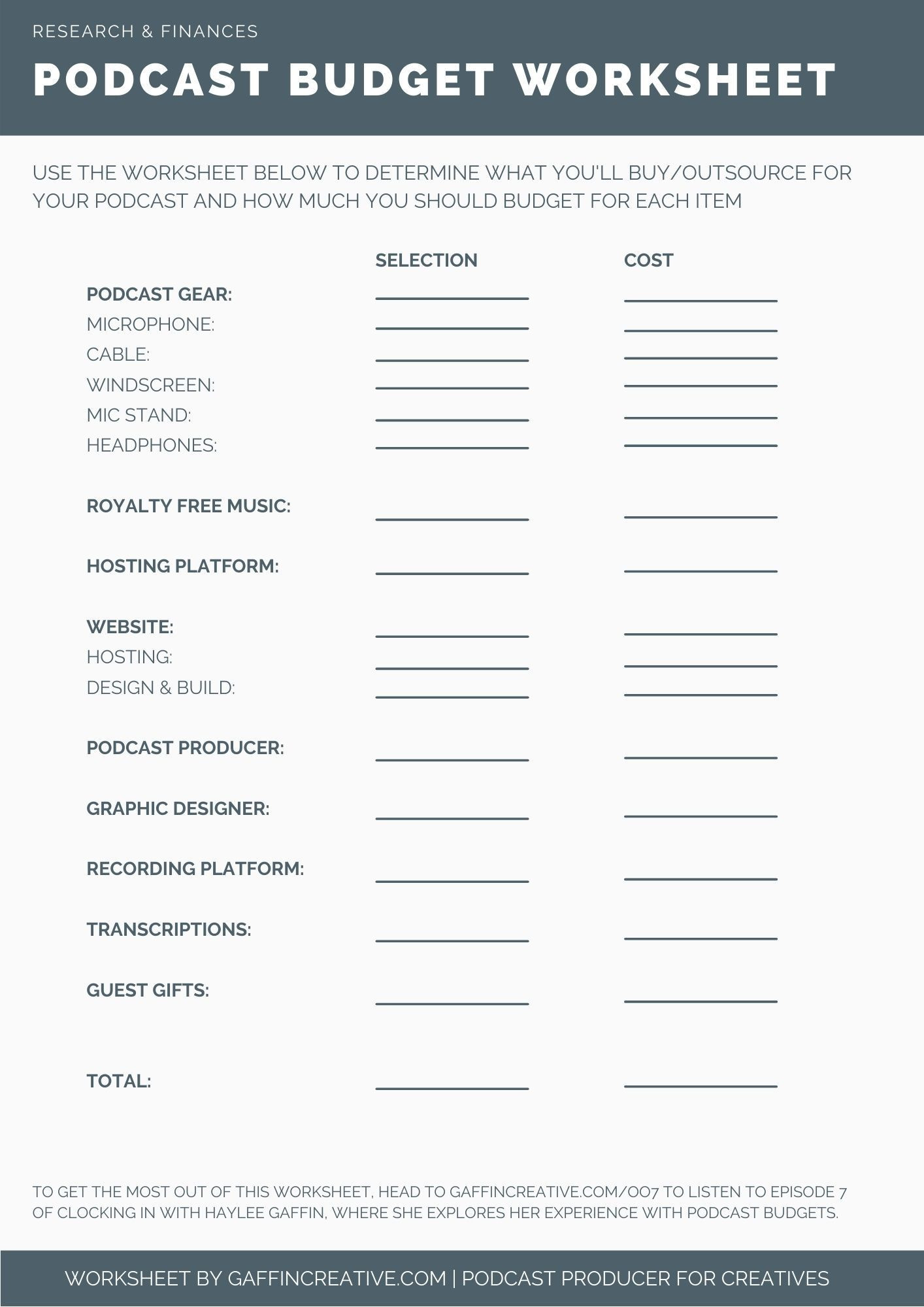 sample podcast budget template sample podcast budget template