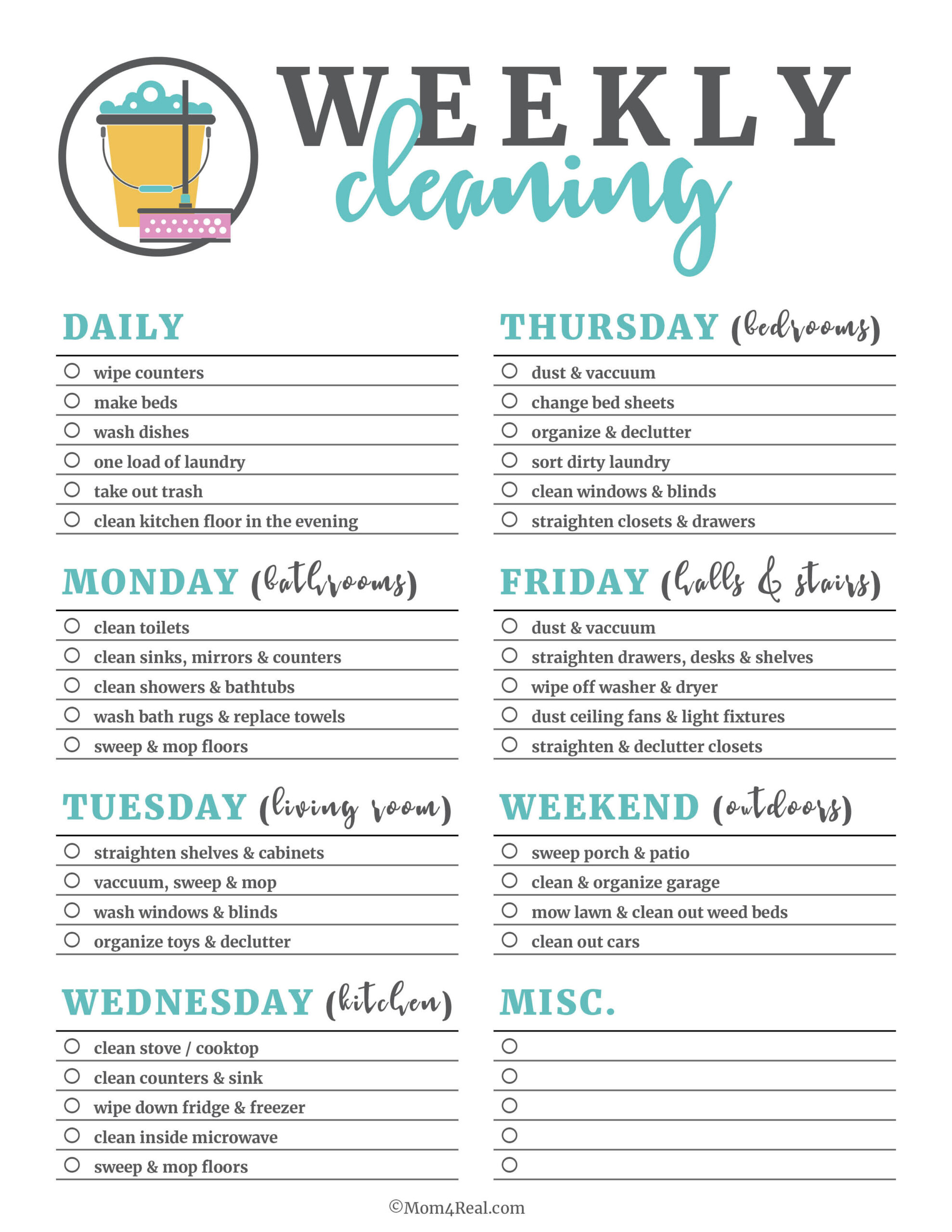 🧹 Printable Cleaning Checklists: Daily, Weekly & Monthly Tasks! 🧹 Printable Cleaning Checklists: Daily, Weekly & Monthly Tasks!