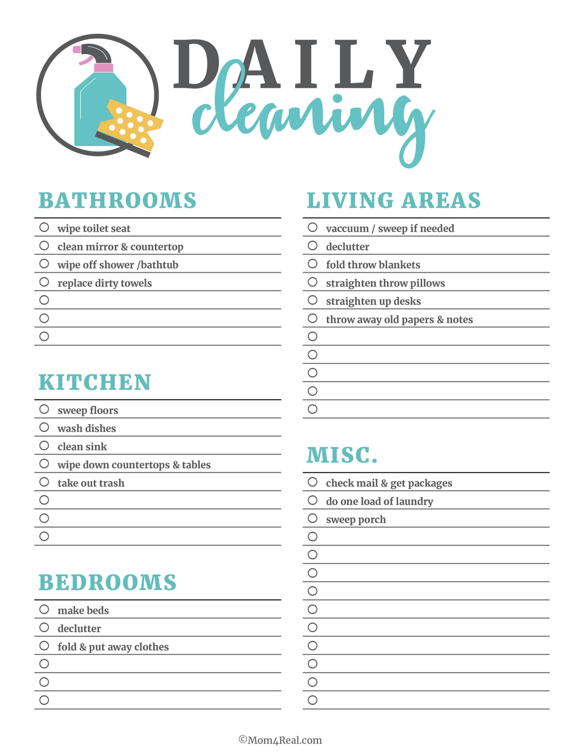 sample cleaning checklist template sample cleaning checklist template