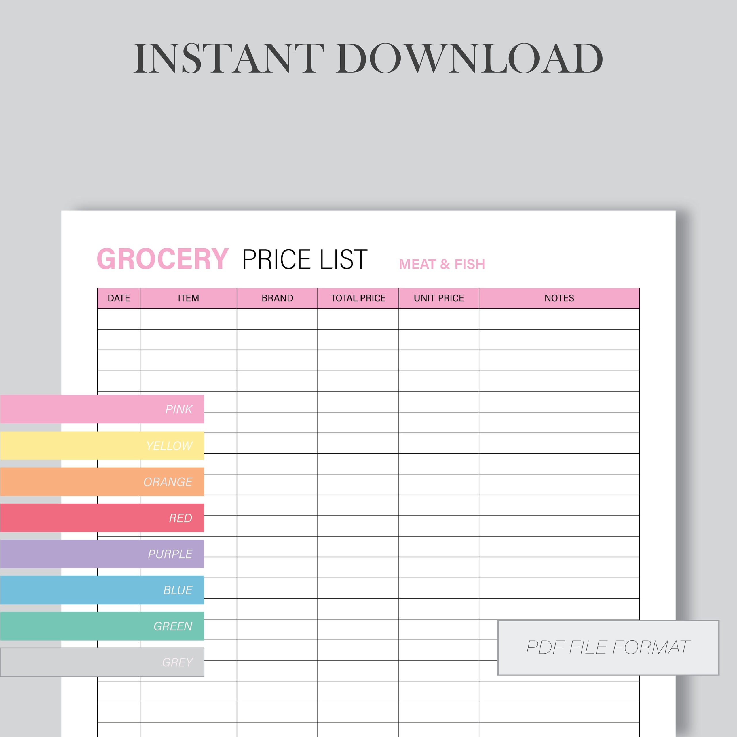 sample Grocery Price List Template sample Grocery Price List Template
