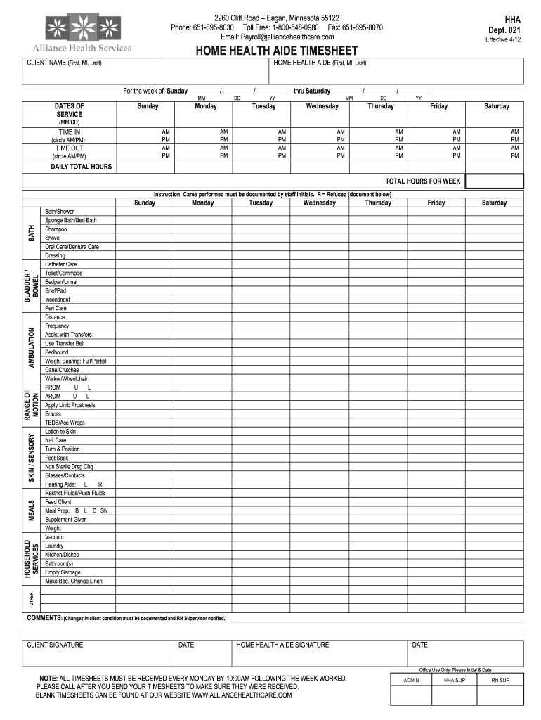 sample home health aide timesheet template sample home health aide timesheet template