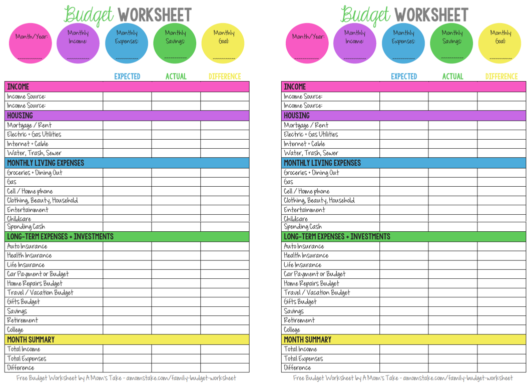 sample simple home budget template sample simple home budget template