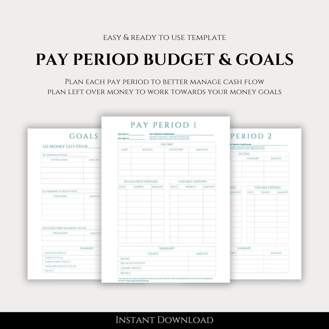 sample pay period budget template sample pay period budget template