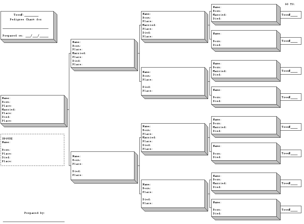 printable pedigree chart template