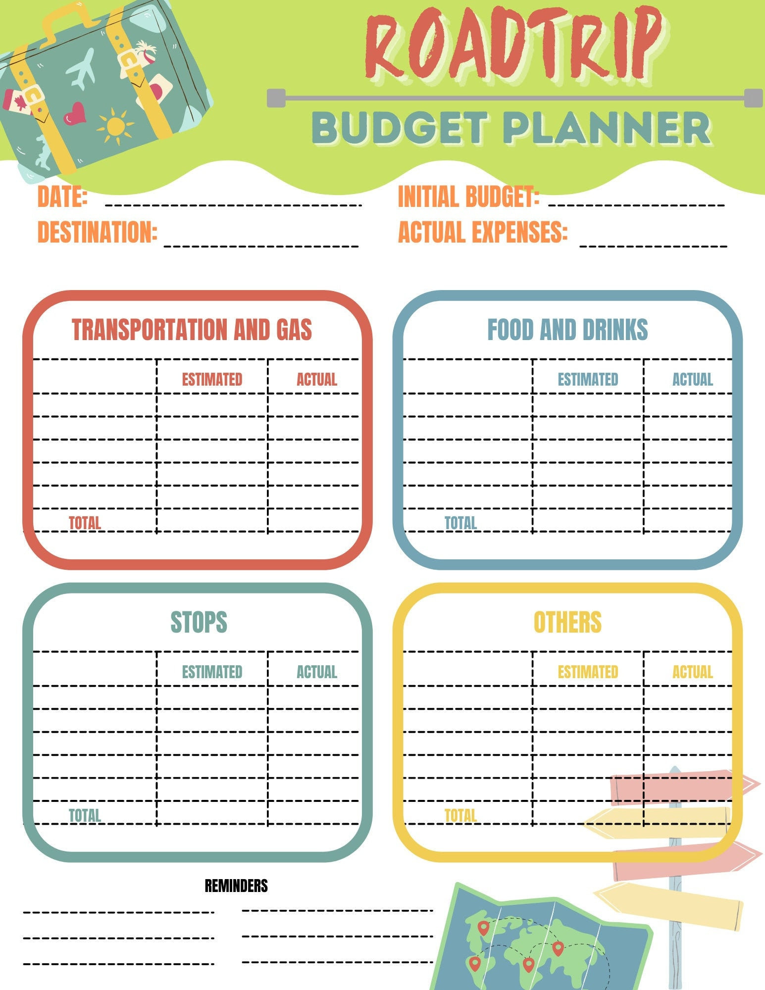sample road trip budget template sample road trip budget template