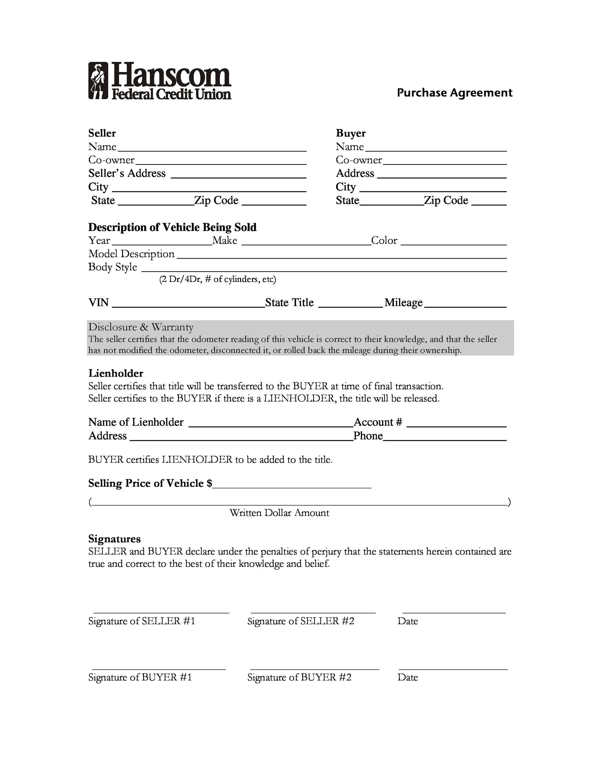 sample car sale agreement template sample car sale agreement template
