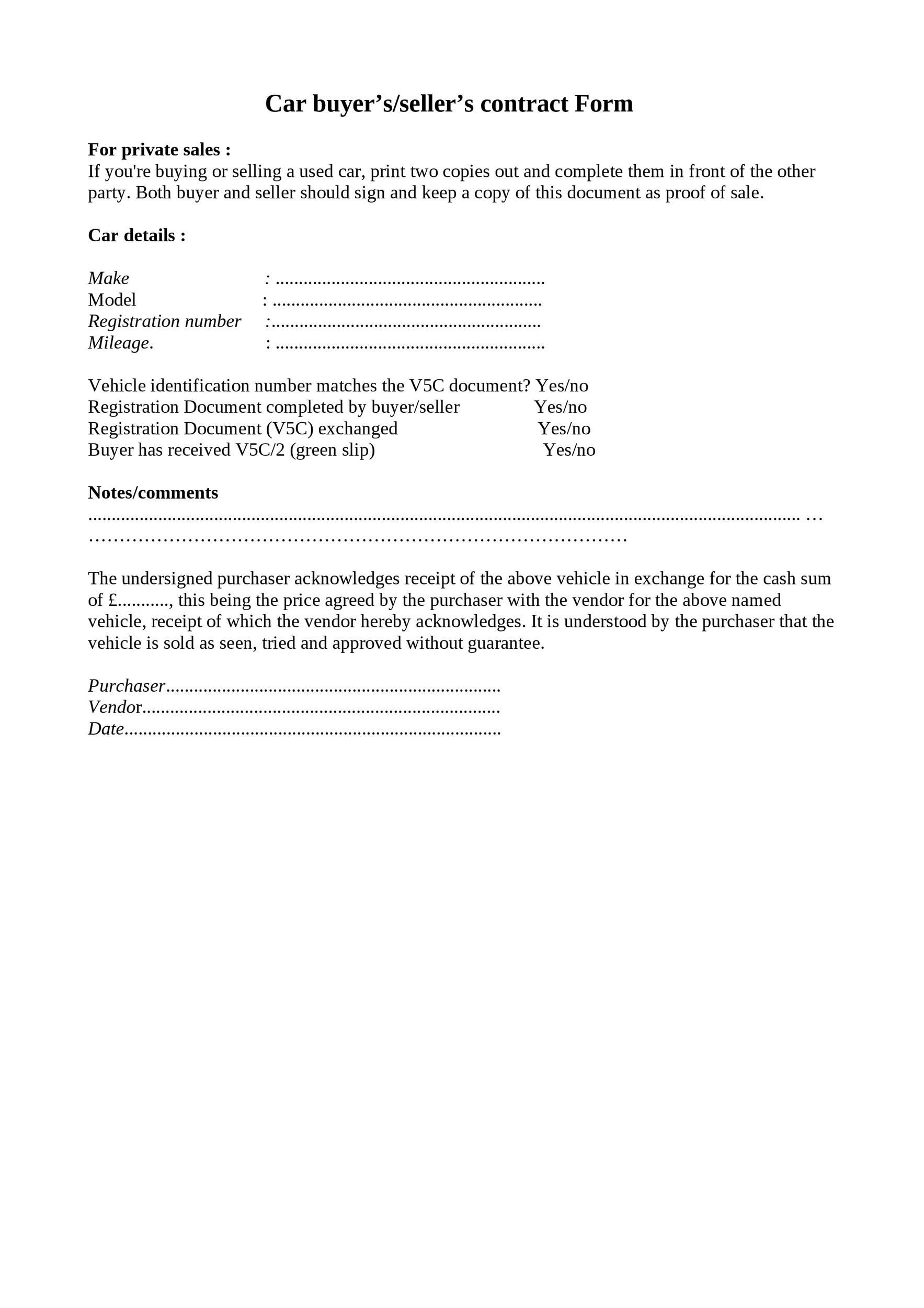 sample private car sales agreement template sample private car sales agreement template