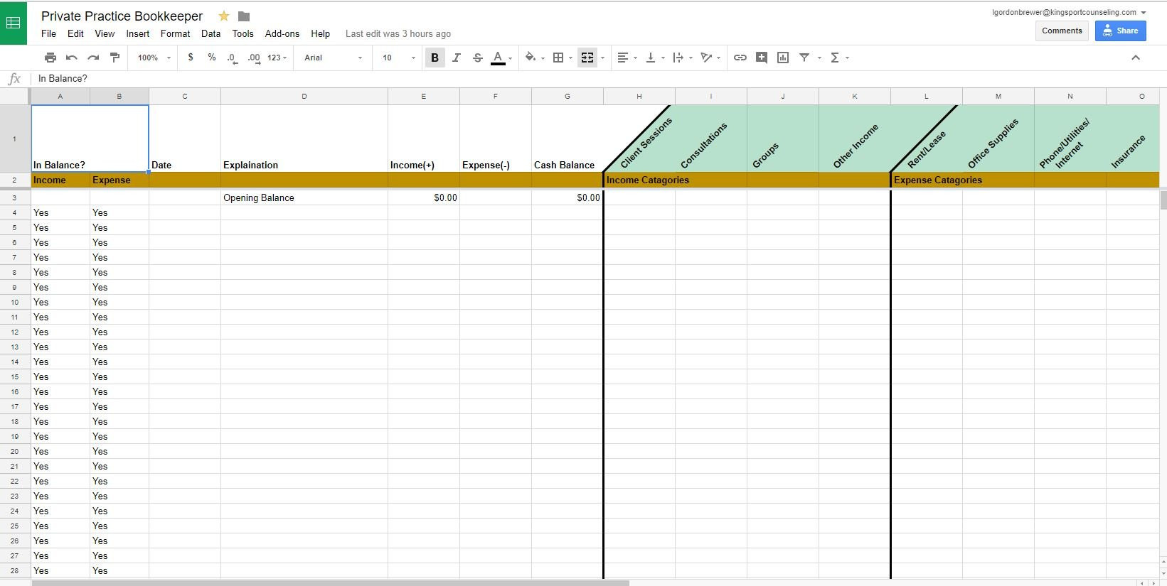 sample private practice budget template sample private practice budget template