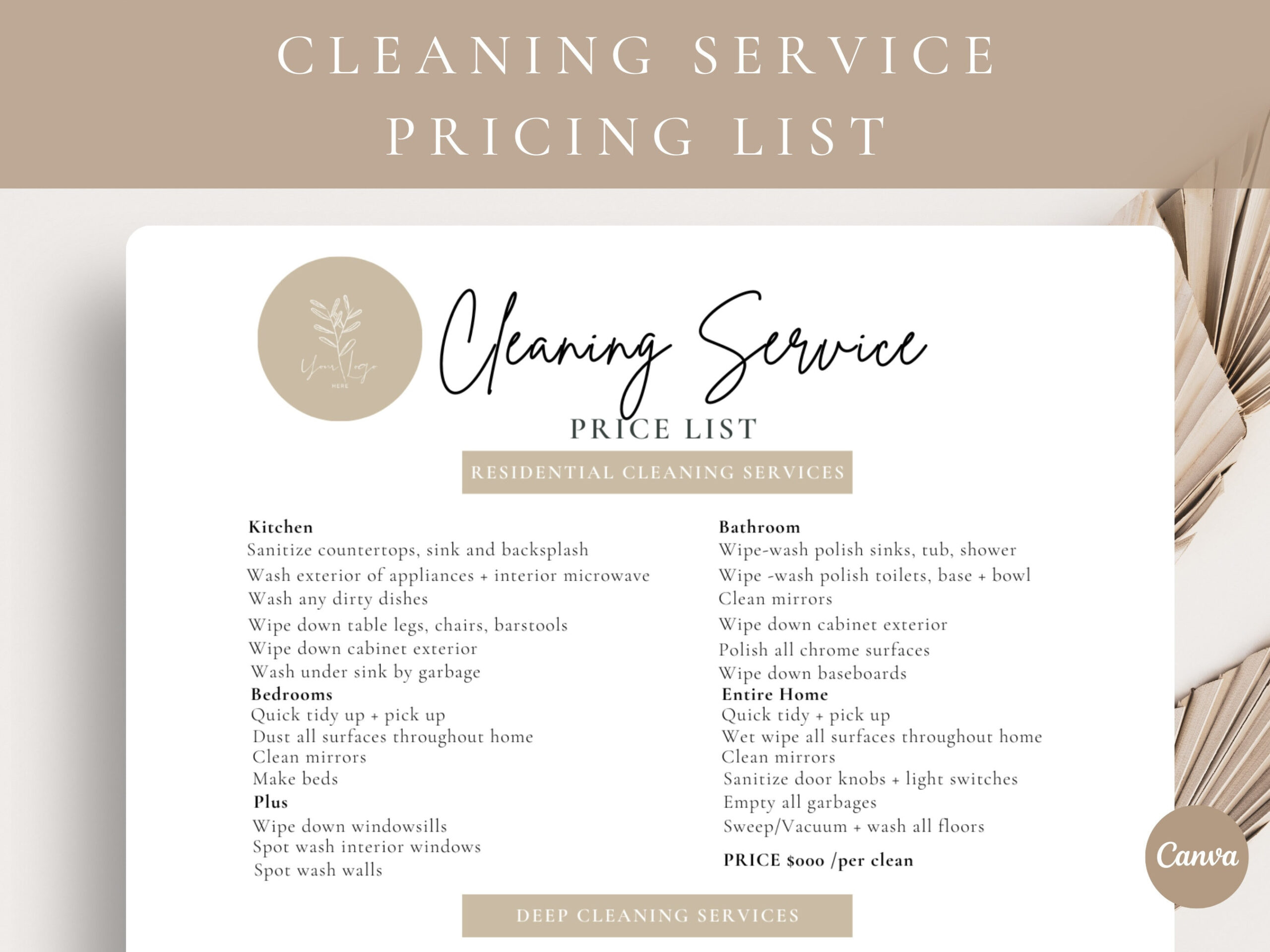 sample Commercial Cleaning Services Price List Template sample Commercial Cleaning Services Price List Template