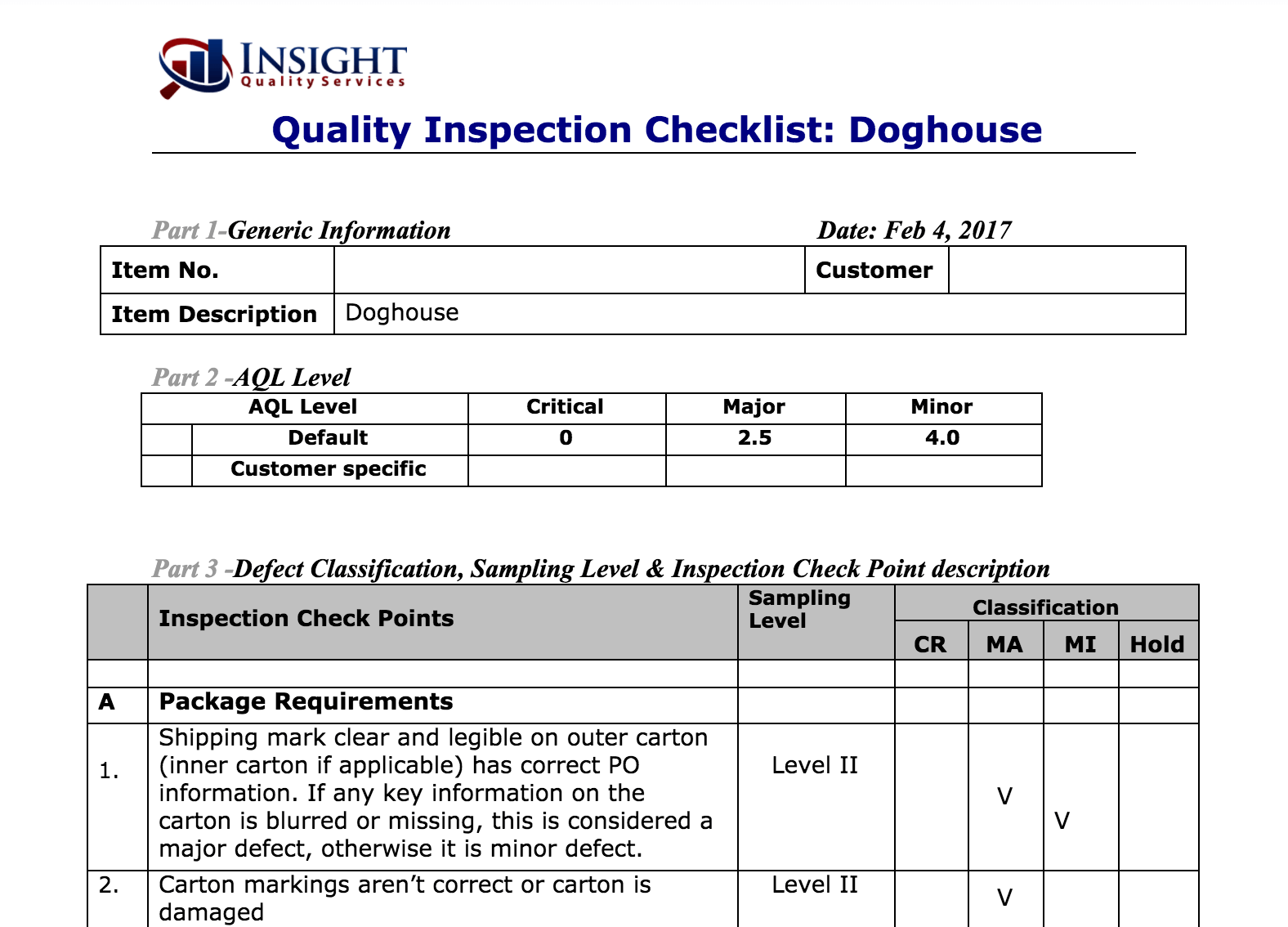 sample furniture quality control checklist template sample furniture quality control checklist template