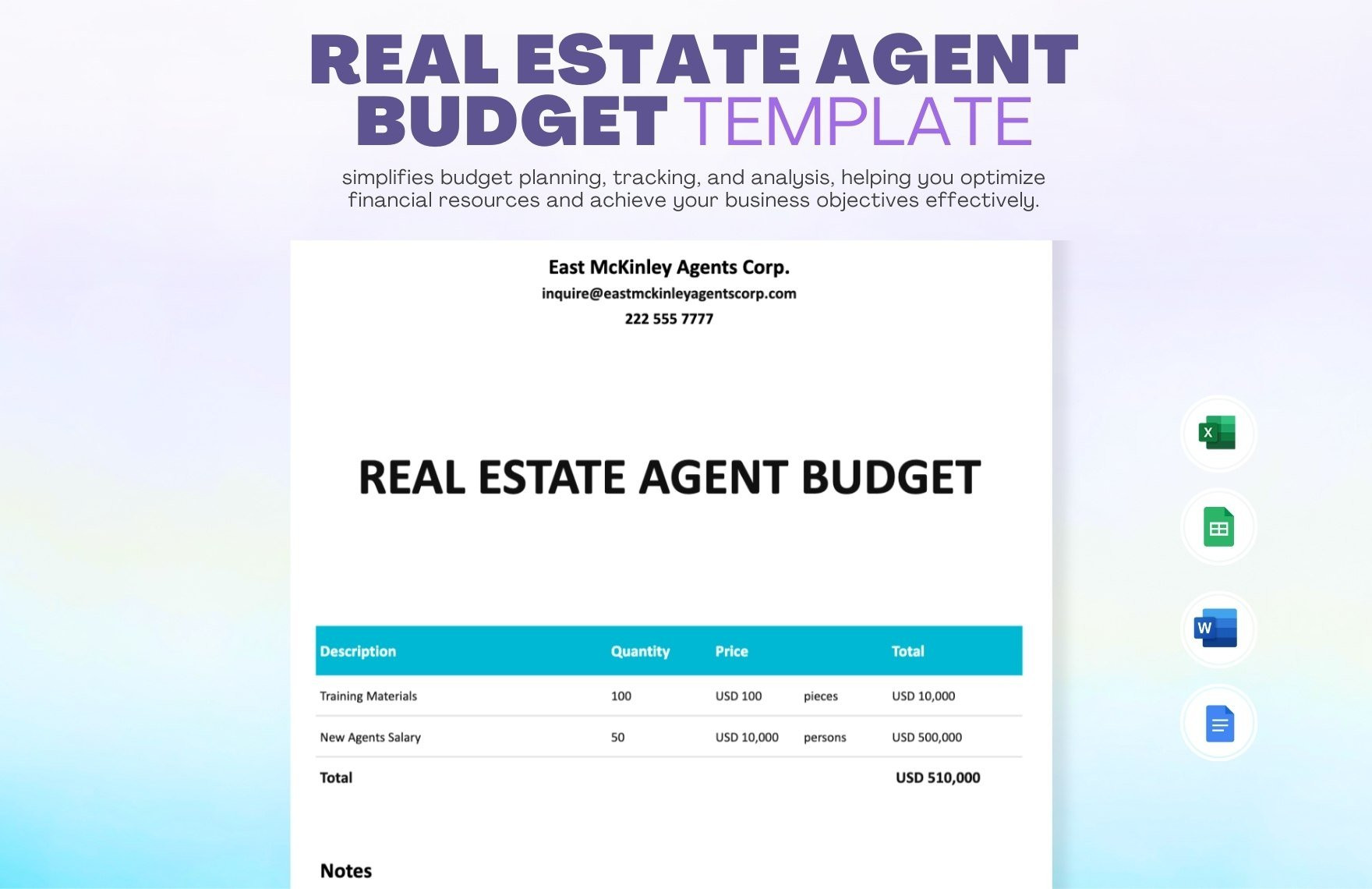sample real estate agent budget template sample real estate agent budget template