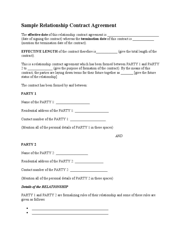 sample relationship agreement template sample relationship agreement template