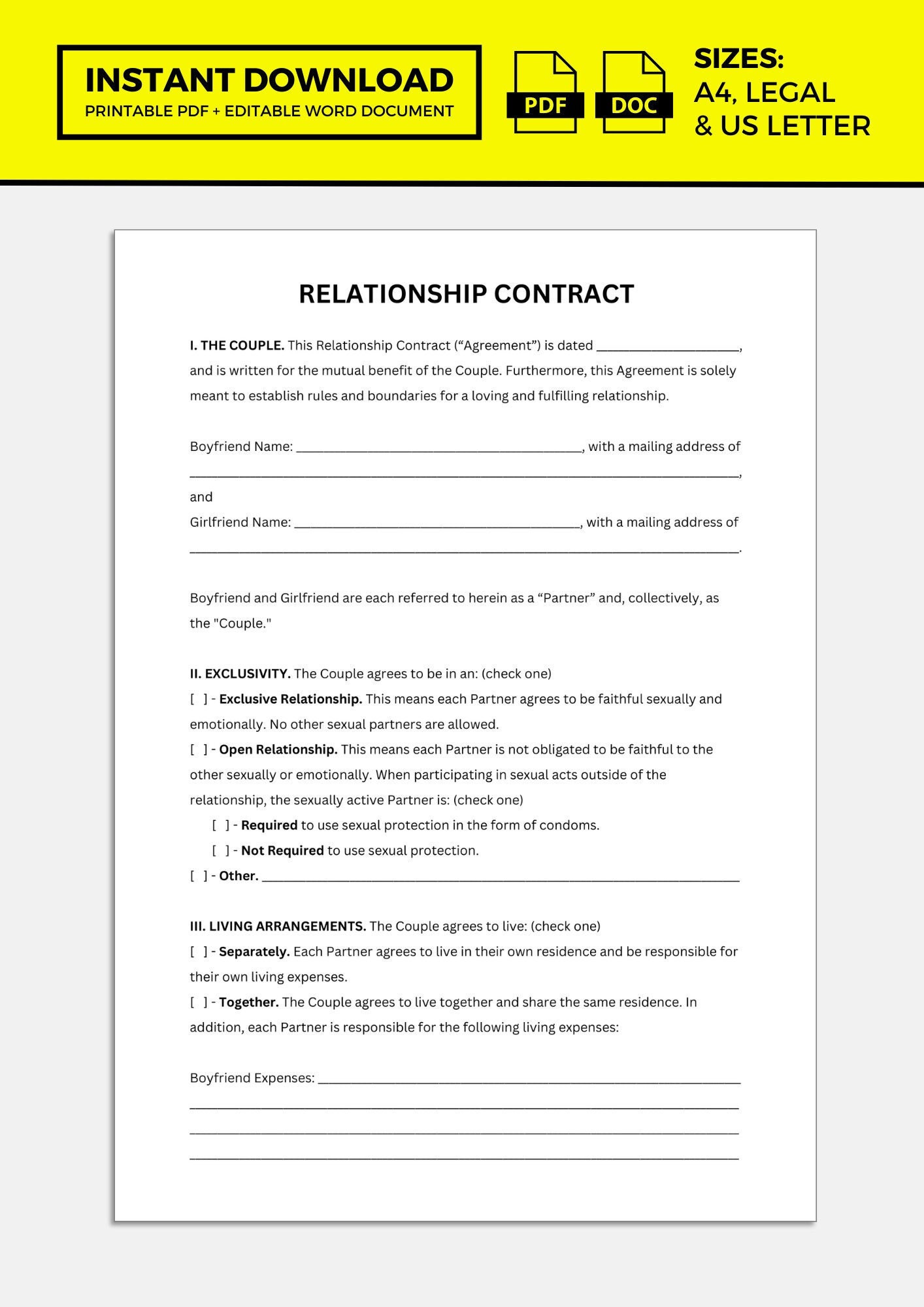 sample relationship agreement template sample relationship agreement template
