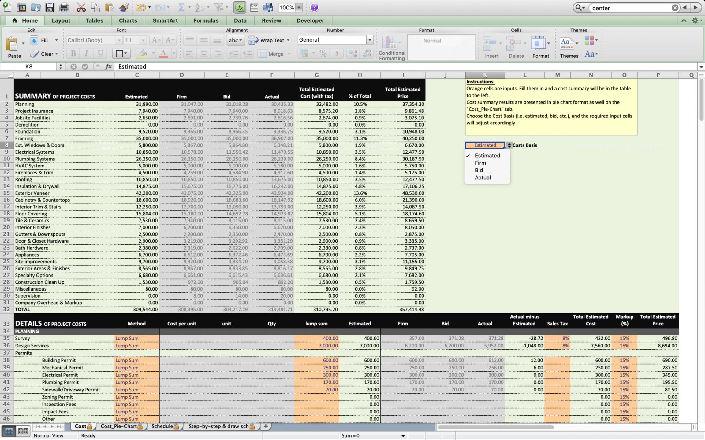 sample restaurant construction budget template sample restaurant construction budget template